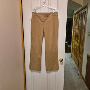 Valentino Roma Womens Camel‎ Tan Cotton Stretch Straight Leg Trousers Size 44 8